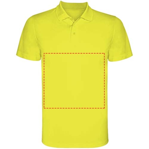 Monzha Sport Poloshirt Für Herren , fluor yellow, Piqué Strick 100% Polyester, 150 g/m2, 3XL, , Bild 9