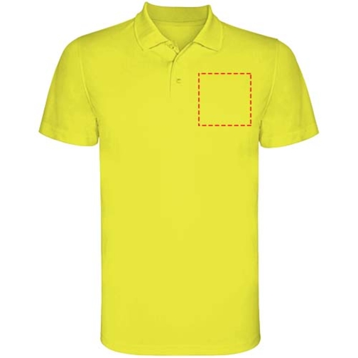 Monzha Sport Poloshirt Für Herren , fluor yellow, Piqué Strick 100% Polyester, 150 g/m2, 3XL, , Bild 17