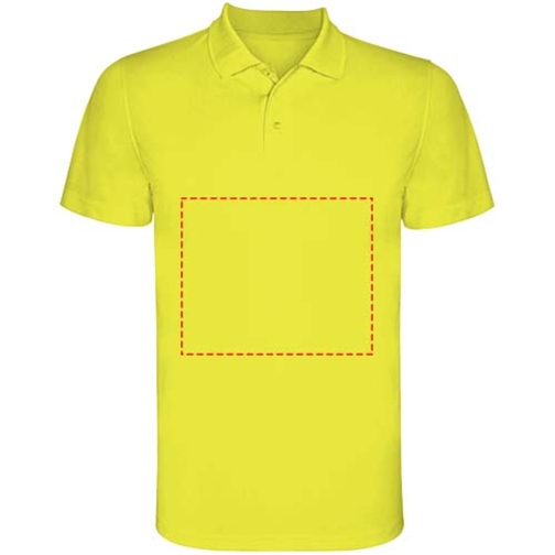 Monzha Sport Poloshirt Für Herren , fluor yellow, Piqué Strick 100% Polyester, 150 g/m2, 3XL, , Bild 19