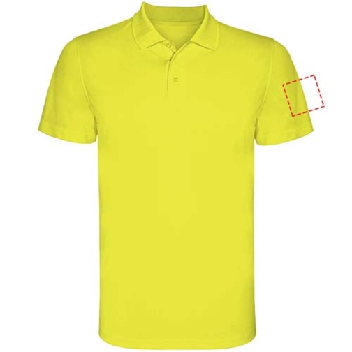 Monzha Sport Poloshirt Für Herren , fluor yellow, Piqué Strick 100% Polyester, 150 g/m2, 3XL, , Bild 23