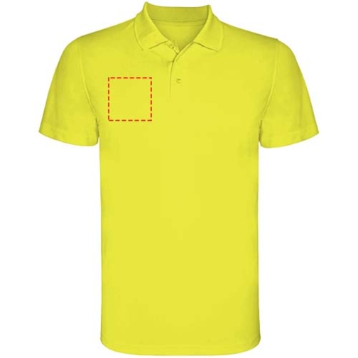Monzha Sport Poloshirt Für Herren , fluor yellow, Piqué Strick 100% Polyester, 150 g/m2, 3XL, , Bild 22