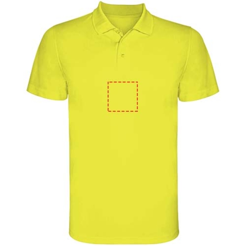 Monzha Sport Poloshirt Für Herren , fluor yellow, Piqué Strick 100% Polyester, 150 g/m2, 3XL, , Bild 26