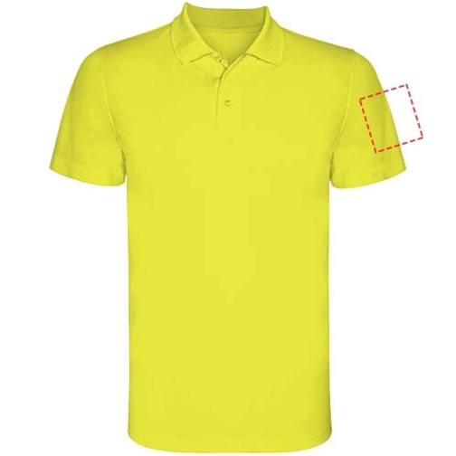 Monzha Sport Poloshirt Für Herren , fluor yellow, Piqué Strick 100% Polyester, 150 g/m2, 3XL, , Bild 14