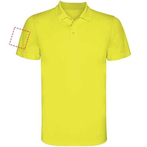 Monzha Sport Poloshirt Für Herren , fluor yellow, Piqué Strick 100% Polyester, 150 g/m2, XL, , Bild 11