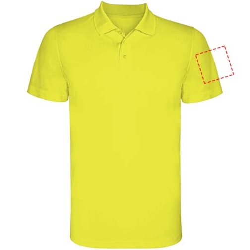 Monzha Sport Poloshirt Für Herren , fluor yellow, Piqué Strick 100% Polyester, 150 g/m2, M, , Bild 12