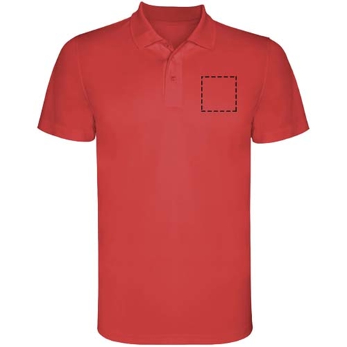 Monzha Sport Poloshirt Für Kinder , rot, Piqué Strick 100% Polyester, 150 g/m2, 12, , Bild 6