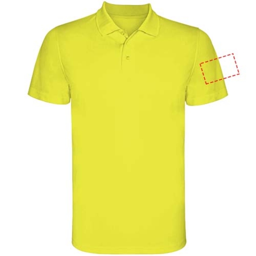 Monzha Sport Poloshirt Für Kinder , fluor yellow, Piqué Strick 100% Polyester, 150 g/m2, 12, , Bild 5