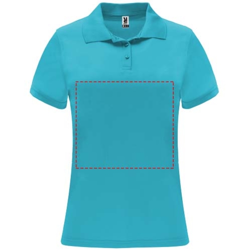 Monzha Sport Poloshirt Für Damen , türkis, Piqué Strick 100% Polyester, 150 g/m2, M, , Bild 7