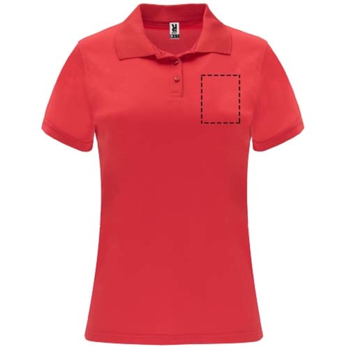 Monzha Sport Poloshirt Für Damen , rot, Piqué Strick 100% Polyester, 150 g/m2, 2XL, , Bild 9
