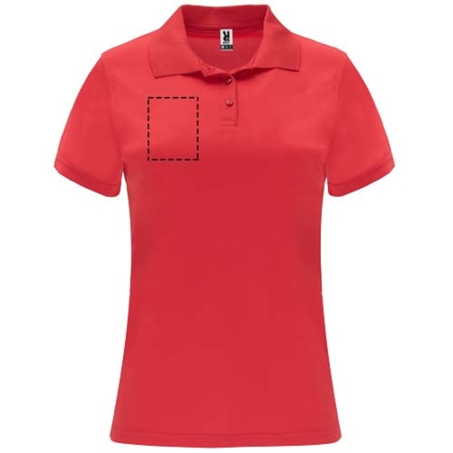 Monzha Sport Poloshirt Für Damen , rot, Piqué Strick 100% Polyester, 150 g/m2, 2XL, , Bild 11