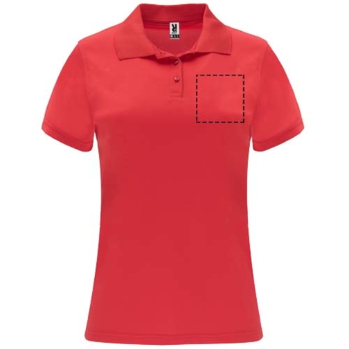 Monzha Sport Poloshirt Für Damen , rot, Piqué Strick 100% Polyester, 150 g/m2, 2XL, , Bild 8