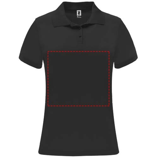 Monzha Sport Poloshirt Für Damen , schwarz, Piqué Strick 100% Polyester, 150 g/m2, 2XL, , Bild 20