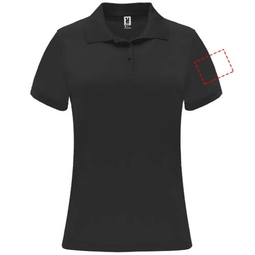 Monzha Sport Poloshirt Für Damen , schwarz, Piqué Strick 100% Polyester, 150 g/m2, 2XL, , Bild 8