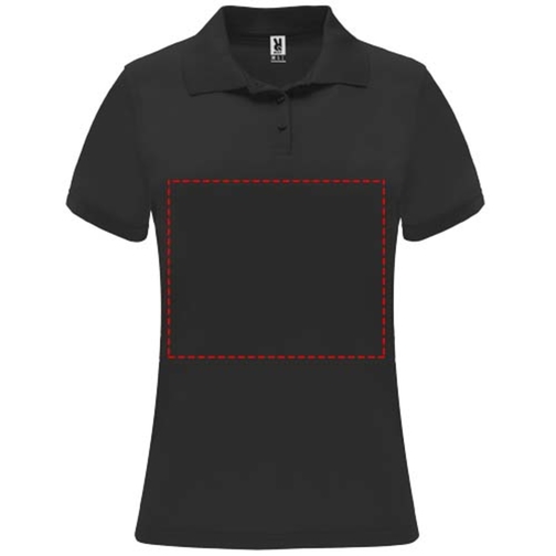 Monzha Sport Poloshirt Für Damen , schwarz, Piqué Strick 100% Polyester, 150 g/m2, 2XL, , Bild 13