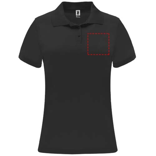 Monzha Sport Poloshirt Für Damen , schwarz, Piqué Strick 100% Polyester, 150 g/m2, 2XL, , Bild 15