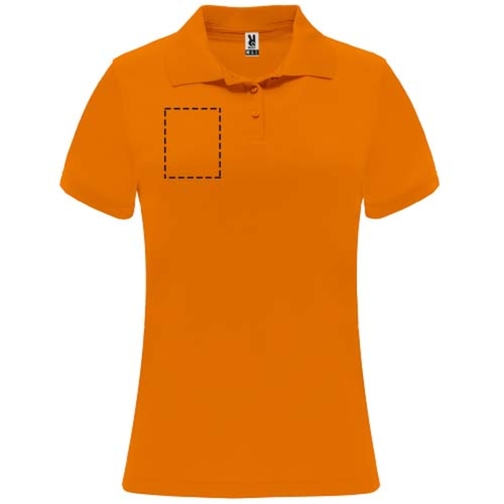 Monzha Sport Poloshirt Für Damen , fluor orange, Piqué Strick 100% Polyester, 150 g/m2, 2XL, , Bild 7
