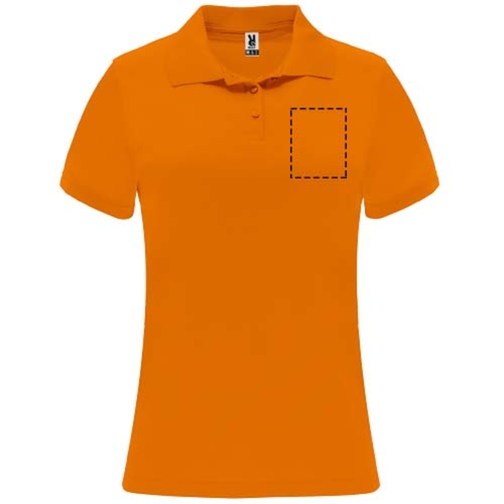 Monzha Sport Poloshirt Für Damen , fluor orange, Piqué Strick 100% Polyester, 150 g/m2, 2XL, , Bild 24