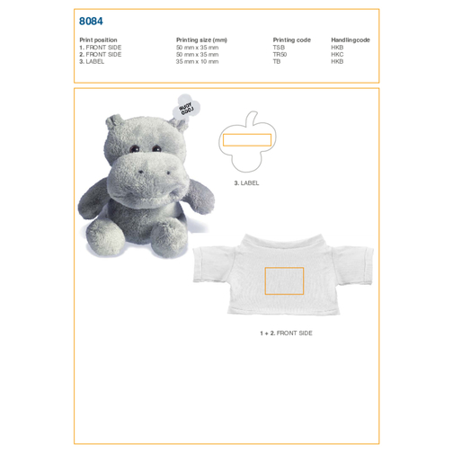 Peluche ippopotamo Geraldine, Immagine 4