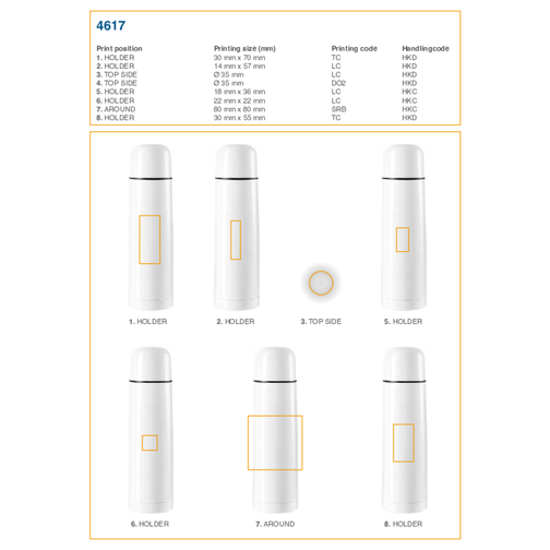 Bouteille isotherme de 500 ml en acier inoxydable Mona, Image 2