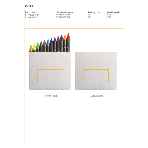Set 12 colori a cera in cartone Paulina, Immagine 3