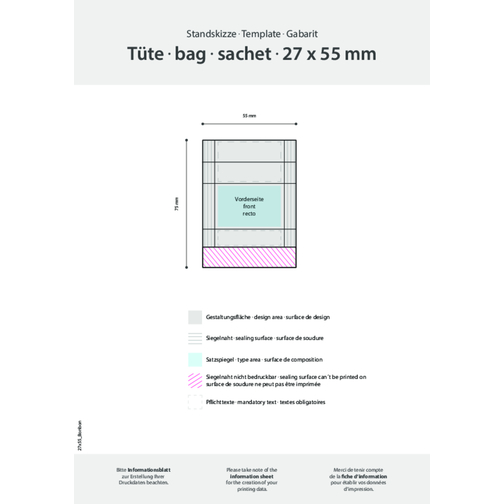 Bonbon Flowpack , , 5,50cm x 2,70cm (Länge x Breite), Bild 4