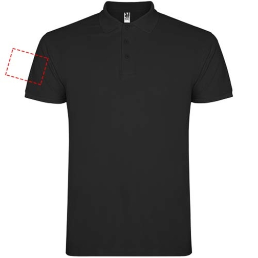 Star Poloshirt Für Kinder , schwarz, Piqué Strick 100% Baumwolle, 200 g/m2, 11/12, , Bild 9