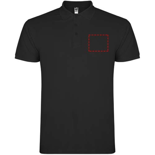 Star Poloshirt Für Kinder , schwarz, Piqué Strick 100% Baumwolle, 200 g/m2, 11/12, , Bild 5
