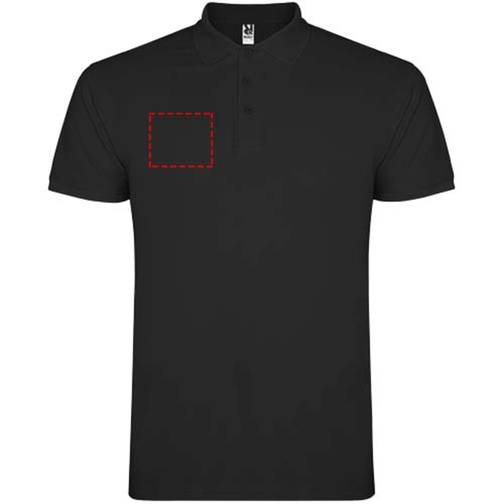 Star Poloshirt Für Kinder , schwarz, Piqué Strick 100% Baumwolle, 200 g/m2, 11/12, , Bild 7