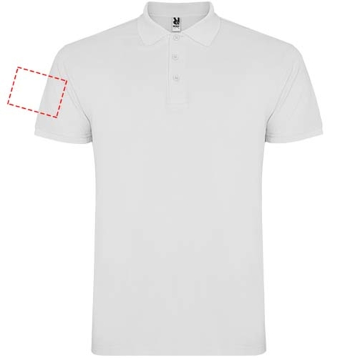 Star Poloshirt Für Kinder , weiß, Piqué Strick 100% Baumwolle, 200 g/m2, 11/12, , Bild 7