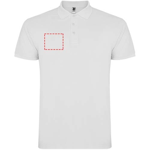 Star Poloshirt Für Kinder , weiß, Piqué Strick 100% Baumwolle, 200 g/m2, 11/12, , Bild 5