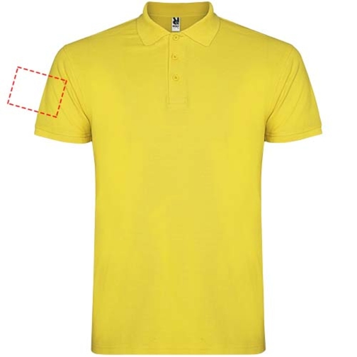 Star Poloshirt Für Kinder , gelb, Piqué Strick 100% Baumwolle, 200 g/m2, 11/12, , Bild 6