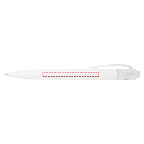 Thalaasa Kugelschreiber Aus Ocean Bound-Kunststoff , Marksman, transparent weiss / weiss, Recycelter Kunststoff, 14,30cm (Länge), Bild 5