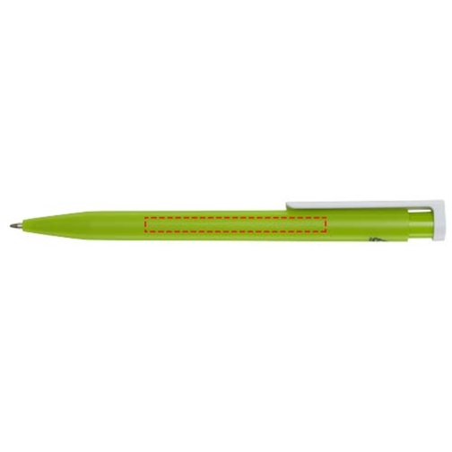 Unix Kugelschreiber Aus Recyceltem Kunststoff , apfelgrün, Recycelter ABS Kunststoff, 13,90cm (Länge), Bild 4