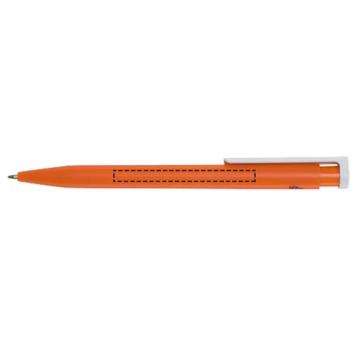 Unix Kugelschreiber Aus Recyceltem Kunststoff , orange, Recycelter ABS Kunststoff, 13,90cm (Länge), Bild 4