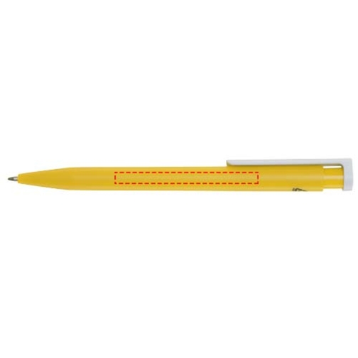 Unix Kugelschreiber Aus Recyceltem Kunststoff , gelb, Recycelter ABS Kunststoff, 13,90cm (Länge), Bild 4