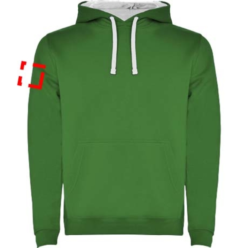 Urban Kapuzenpullover Für Kinder , kelly green / white, Strick 50% Baumwolle, 50% Polyester, 280 g/m2, 11/12, , Bild 9