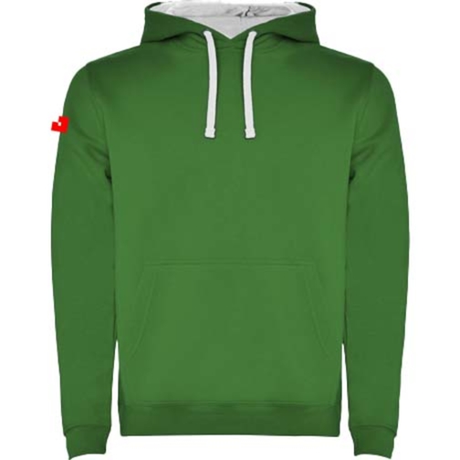 Urban Kapuzenpullover Für Kinder , kelly green / white, Strick 50% Baumwolle, 50% Polyester, 280 g/m2, 11/12, , Bild 14