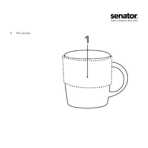 Senator® Elegant Tasse , weiß, Porzellan, 9,20cm x 8,60cm x 8,60cm (Länge x Höhe x Breite), Bild 2