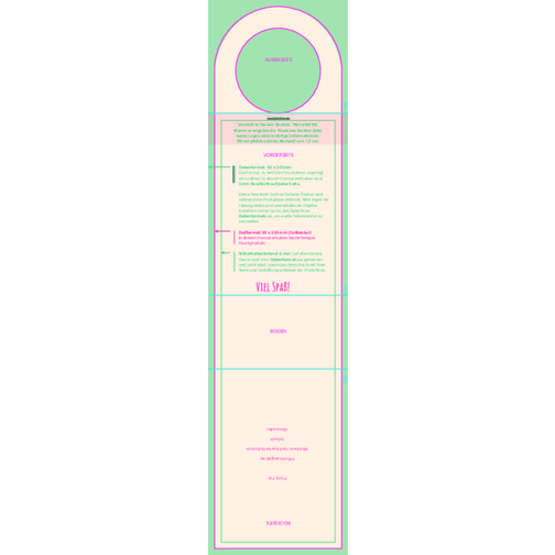 Türanhänger Nervennahrung , Folientüte mit Kartonagenreiter, 3,50cm x 13,50cm x 6,00cm (Länge x Höhe x Breite), Bild 2