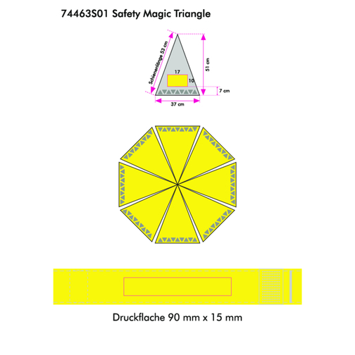 Doppler Safety Magic Triangle , doppler, neongelb, Polyester, 28,00cm (Länge), Bild 8