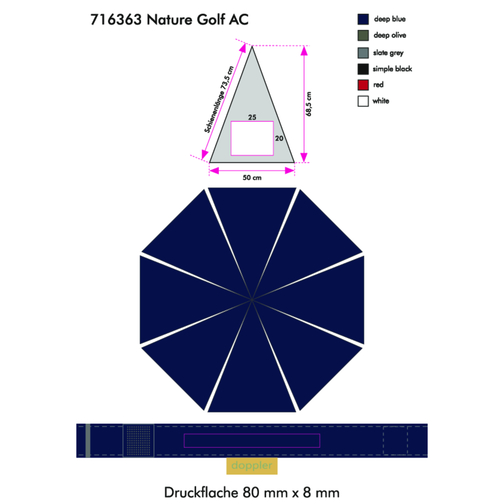 Doppler Nature Golf AC , doppler, rot, Polyester, 101,00cm (Länge), Bild 6