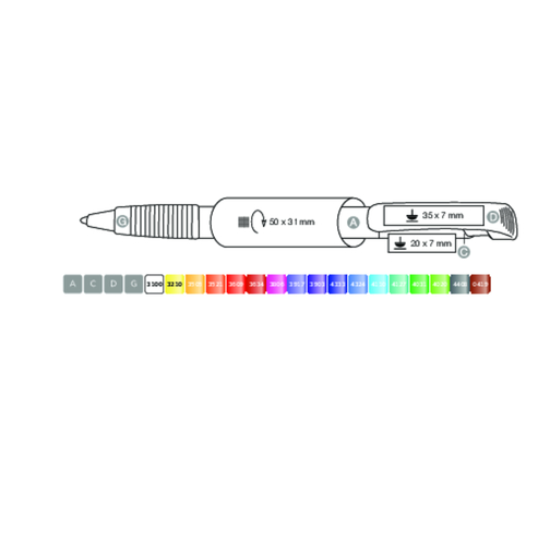 Kugelschreiber SOFT CLEAR FROZEN , Ritter-Pen, frost-weiß topas-grau, ABS-Kunststoff, 14,80cm (Länge), Bild 4