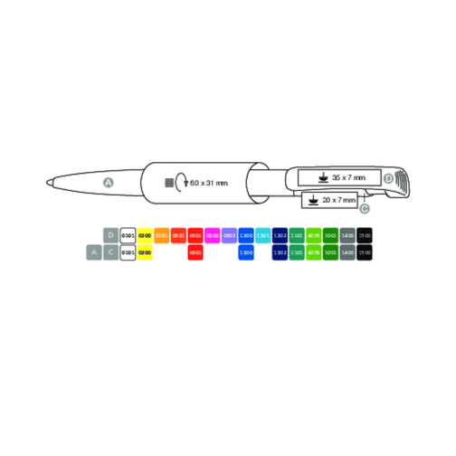Kugelschreiber CLEAR SHINY , Ritter-Pen, weiß/Apfel-grün, ABS-Kunststoff, 14,80cm (Länge), Bild 4