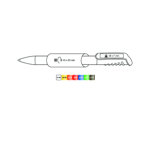 Kugelschreiber TOP SPIN FROZEN , Ritter-Pen, sonnenblumen gelb, ABS-Kunststoff, 14,10cm (Länge), Bild 4