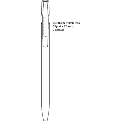 BIC® Media Clic Kugelschreiber Siebdruck , BiC, violett, Kunststoff, 14,70cm x 1,30cm (Länge x Breite), Bild 2