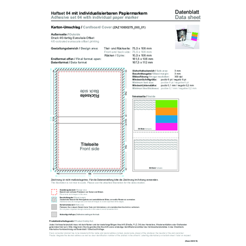 Softcover Haftnotiz-Set Stacey , schwarz / erdbraun, Papier, 10,60cm x 1,00cm x 7,60cm (Länge x Höhe x Breite), Bild 5