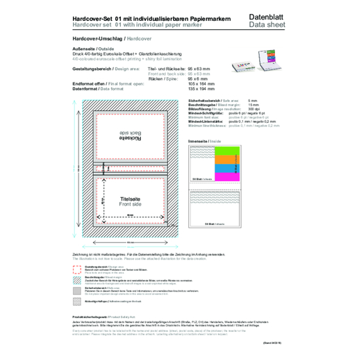 Hardcover Haftnotiz-Set Ana , weiss / gold, Papier, 10,50cm x 1,50cm x 7,50cm (Länge x Höhe x Breite), Bild 5