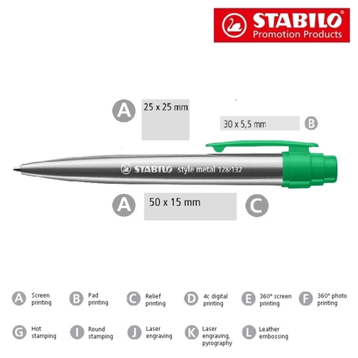 Biro in metallo stile STABILO, Immagine 4