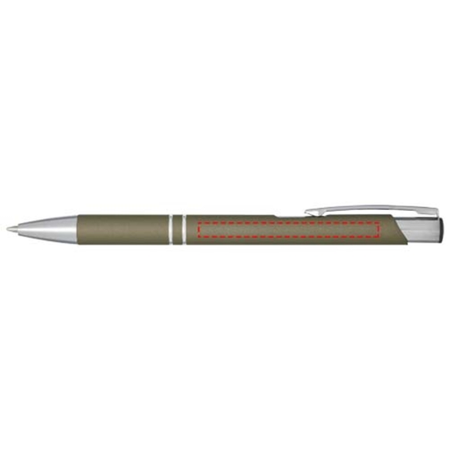 Stylo bille rétractable doux au toucher Moneta (encre noire), Image 7