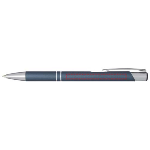 Stylo bille rétractable doux au toucher Moneta (encre noire), Image 7